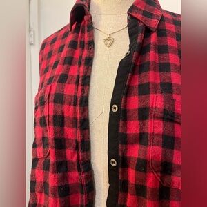 Plaid Button-Up Shirt